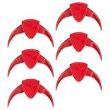 Housoutil 6 Piezas Pinzas para Melón Rojas 6 Piezas, Abre Cáscaras Multiusos Mango Antideslizante, Herramientas para Pelar Semillas de Calabaza y Frutos Secos, Utensilios de Cocina para