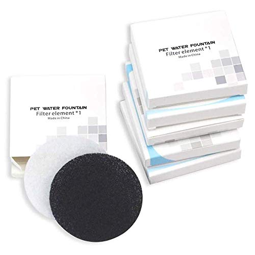 NPET Cat Dog Water Fountain Water Dispenser Filters Activated Carbon Drinking Water Fountain Filters Replacement - 6pcs(Replacement Filters)