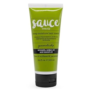 SAUCE BEAUTY Guacamole Hair Mask, 3.4 Fl Oz – Deep Conditioning Hair Mask with Avocado, Honey & Argan Oil for Dry, Damaged & Frizzy Hair