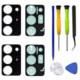 2PCS Rear Camera Glass Lens Cover Replacement for Samsung Galaxy Note 20 Ultra 5G (All Carriers) with Adhesive Pre-Installed +Repair Tools Kit (Mystic Black)