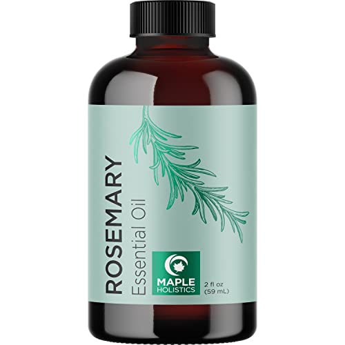 Pure Rosemary Oil for Hair Care - Volumizing Aromatherapy Rosemary Essential Oil for Diffuser Plus Hair Skin and Nail Care - Nourishing Rosemary Hair Oil for Enhanced Shine and Dry Scalp Care 2oz