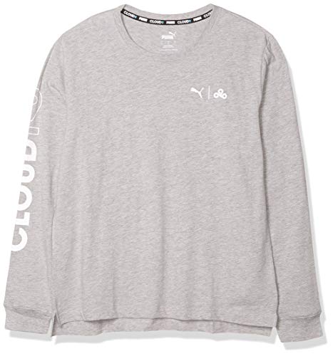 PUMA x CLOUD9 Level Up Long Sleeve Tee Esports Light Gray Heather, M