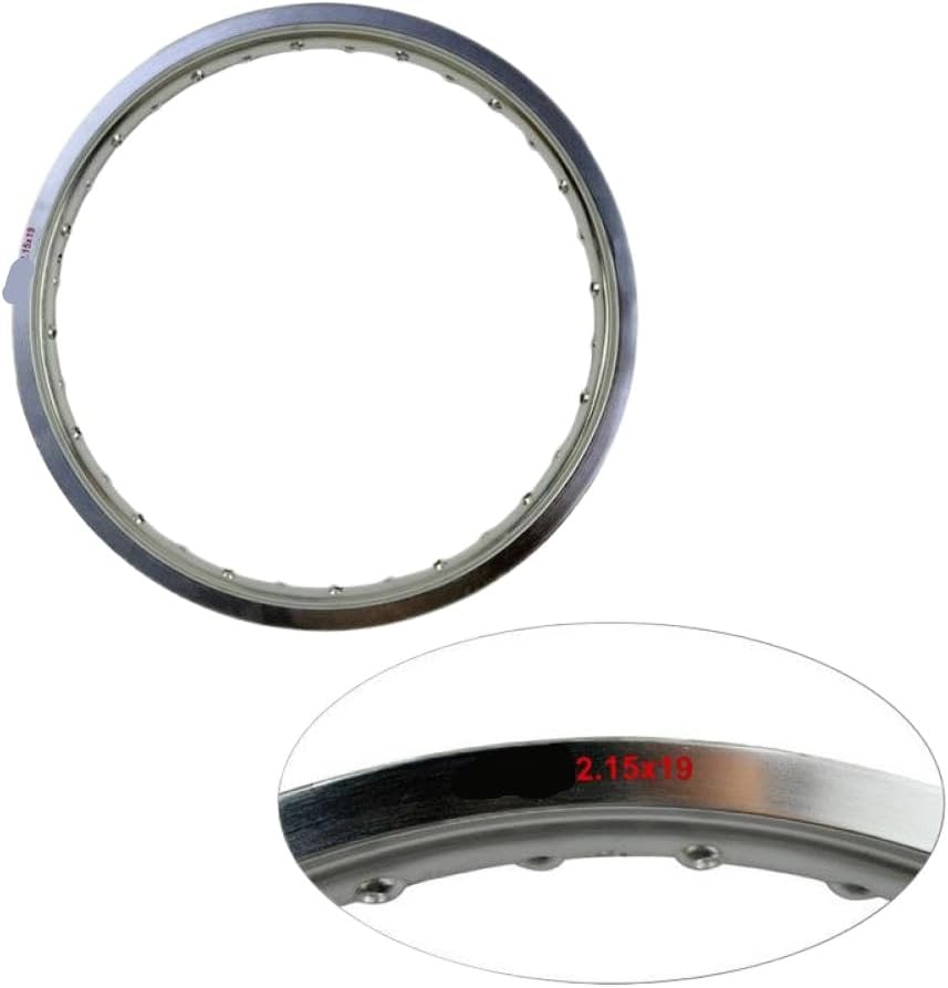 Aluminum Motorcycle Wheel Rim Set 2.15x19 Front 1.60x21 Rear 36 Spoke Hole Silver Compatible With 6061