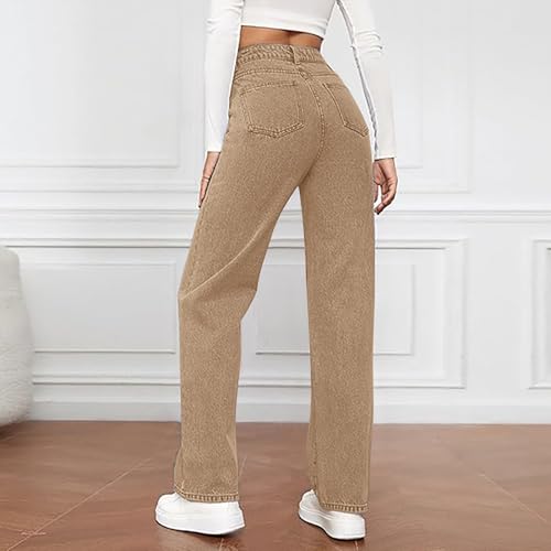 Wide Leg Jeans for Women Baggy Elastic High Waist Cute Y2K Boyfriend Jeans Stretchy Jean Straight Leg Denim Pants 20253