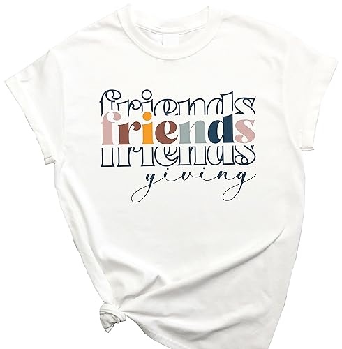 Friendsgiving Shirt Friendsgiving Party Shirt Retro Friendsgiving T-shirt 2023 Thanksgiving Tee (L, Black)