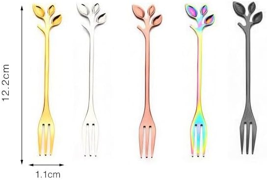 Utensil Sets,Silverware Flatware Set, 5/20/30/40 Pieces Stainless Steel Forks, Fruit Forks, Multi-color Thickened Small Forks(4Set 20Pcs)