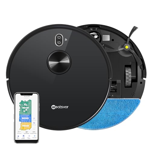 Neatsvor X600 Robo Aspirador com Mapeamento Inteligente, Varrer, Aspirar e Limpar, Acompanha Pano de Limpeza e Tanque de Água (110V/220V Bivolt)