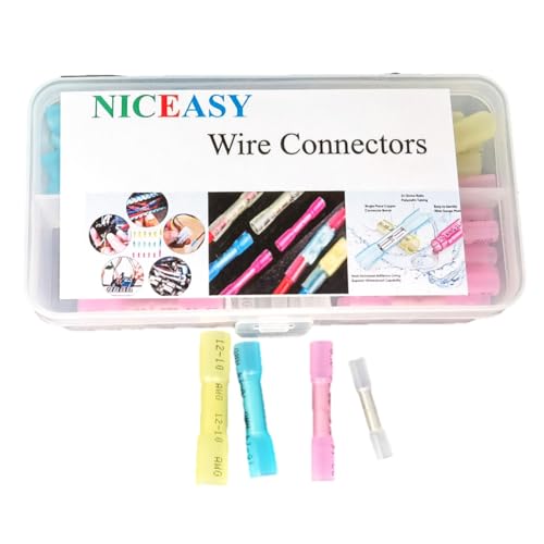 Connecteurs thermorétractables étanches lot de 50 gaines en 4 tailles pour bateau et camion