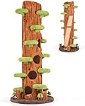 PETSITE 90.5 inch Tall Cat Tree, Tree-Like Modern Cat Tower with Sisal Scratching Pad, Five Cat Condos, Multiple Jumping Platforms, Cute Hanging and Spring Toys, Large Cat Tree Tower for Indoor Cats
