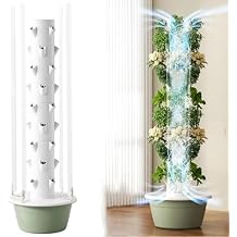 Hydroponics Growing System Vertical Tower, Automated Aeroponics Indoor Tower Garden with LED Grow Lights, Growing Kits Herb Garden,7Layer
