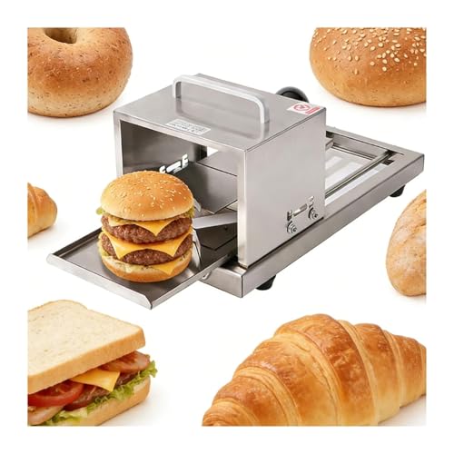 Cortador manual de delicatessen para sándwiches, bagels y rebanador de pan con ajustes ajustables, máquina de porción duradera