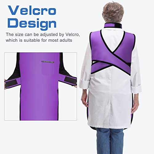Image of 0.5mmPb Lead Apron with Thyroid Shield Collar - Xray Apron Lead Apron for X-Rays(Purple)
