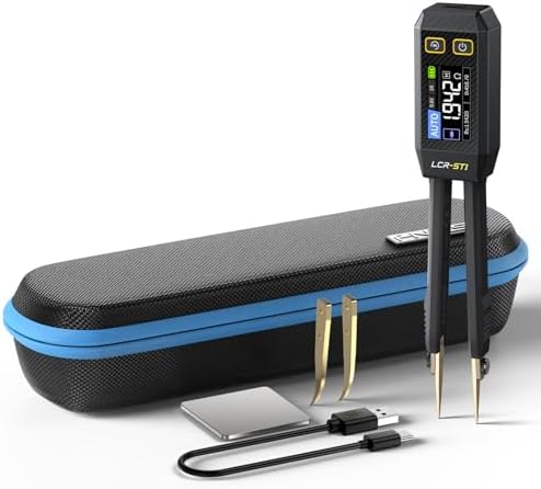 FNIRSI LCR-ST1 Mini Smart Tweezer LCR SMD ESR Tester Resistance Capacitance Inductance Continuity Diode Test Measurement Tools
