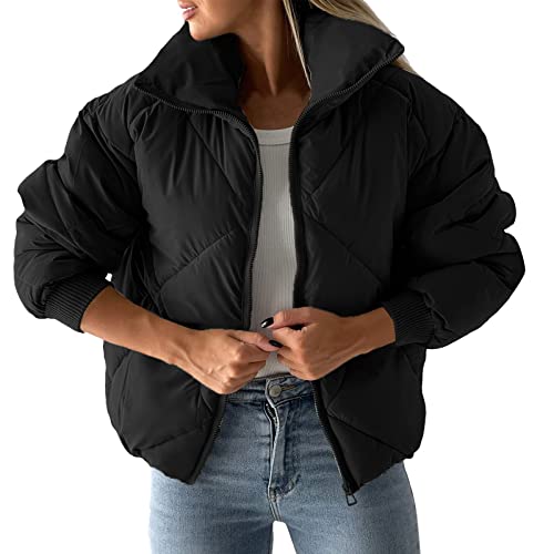 Veste matelassée femme contre le froid hivernal manteau court zippé