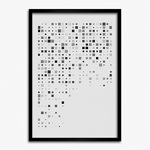 Cadre en bois Tulup 50x70 cm tableau moderne décoratif avec affiche peinture d'abstraction