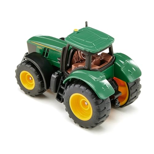 siku 1064 John Deere 6251R Tractor Metal/Plastic Green Incl. Tow Bar, Wheels with Rubber Tyres