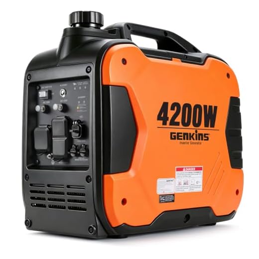 GENKINS 4500 Watt Portable Inverter Generator Gas Powered Ultra Quiet RV Ready Camper Friendly…