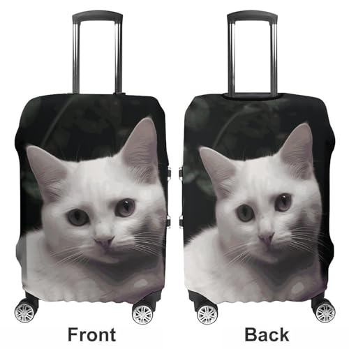 Travel Luggage Protector Cover Waterproof Wheeled Travel White Cat Suitcase Covers Case For 19-32 Inch Luggage3
