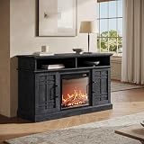BELLEZE 48 inch TV Stand with 18 inch Electric Fireplace
