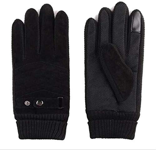 Aschenbecher JINJINTAO Männer Erwachsener Herbst Und Winter Mode Dicke Warme Kälte Im Freien Radfahren Outdoor-Sport-Handschuhe Touchscreen Handschuhe Schwarz Wind Und Kälte (Color : Black) Cover