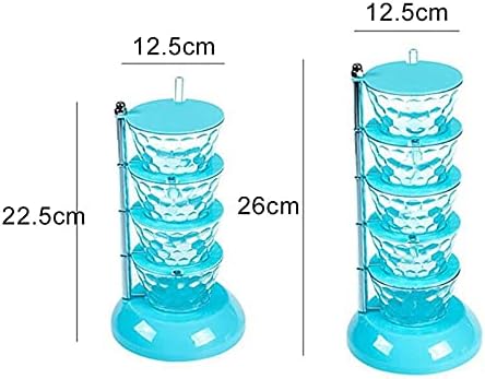 Seasoning Jars Rotatable Multi-Layer Vertical Seasoning Box Jars Home Kitchen Tool Accessory Muti-Layer Rotatable Space-Saving Seasoning Box (Color : Clear 5 Layer) (Clear 5 Layer)