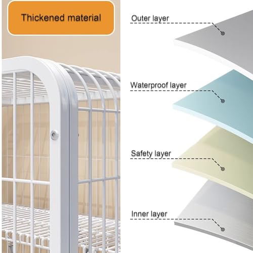 Cage pour chat grand parc intérieur chien blanc double