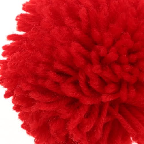 Pompones rojos sin pérdida de pelusa para proyectos DIY limpios de 8cm 3