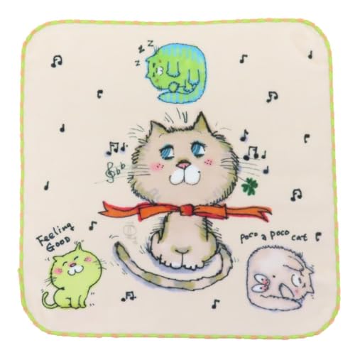 林(Hayashi) ミニタオル 約25×25cm 水森亜土 ハミングキャット PO522600のサムネイル