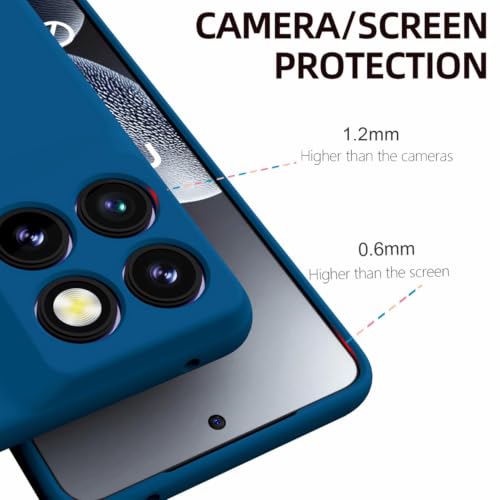 Image of FIRST MART Matte Silicone Back Cover for Motorola Edge 70 - Blue
