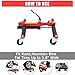 Car Dolly Set of 2, Heavy Duty Steel Wheel Dollies Jack, 1500 LB Capacity Each, Self-Loading Wheel Skates for 12-Inch Tires, Garage & Workshop Moving Tool, Red