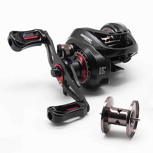 ANATONO Sphinx BFS Baitcasting Reel – 6.06OZ– 6 Stainless Steel Ball Bearings– 7.2:1 Gear Ratio Fishing Reels,Lightweight Bait Finesse System Freshwater Saltwater Casting Reel (Right+Spool)
