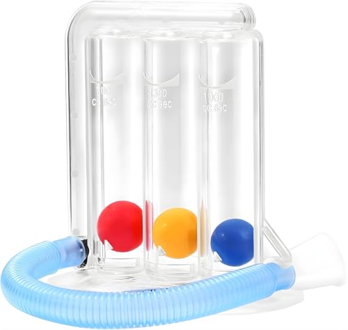 Image of Dr. Care 3 Ball Spirometer for Chest BreathFull Breathing Exerciser- Measure & Observe Progress of Deep Breathwork Lung Workout - 3 Chamber Incentive Style Spirometer- Restore Inhale /Exhale Balance - Improve Lung strength