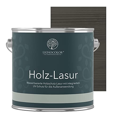 Lignocolor® Holzlasur 2,5L (Graphitgrau) Holzschutzlasur für Außen & Innen Wasserbasis – Andere Farbtöne verfügbar Lignocolor® Holzlasur 2,5L (Graphitgrau) Holzschutzlasur für Außen & Innen Wasserbasis – Andere Farbtöne verfügbar
