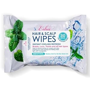 ESHA Hair & Scalp Wipes: Instant Cooling Refresh for Braids, Locs, Twists & All Hair Types – Stay Cool, Stylish, and Confident