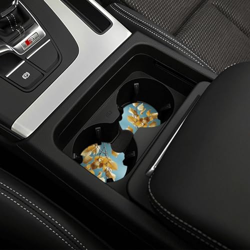 Posavasos para auto negro 2 piezas universales de neopreno miniatura 6
