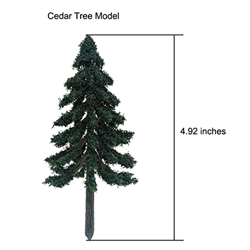 Amyby Model Miniature Forest Plastic Toy Trees Bushes Rainforest Diorama Supplies Mini Plant Crafts Train Scenery Pine Cedar Firs Conifers 12 #TOP3