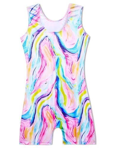 Image of Domusgo Gymnastics Leotards for Girls Sparkly One Piece Biketard Size 1-10Y