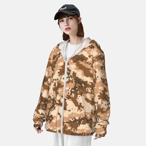Upf 50+ Long Sleeve Sun Shirts Desert Camo Uv Sun Protection Hoodie Jacket For Women Men4