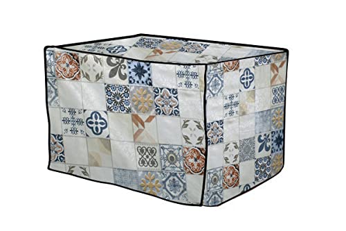 Image of The Furnishing Tree PVC Waterproof Microwave Oven Cover Compatible for Morphy Richards 23 L Convection 23MCG Mosaic Pattern Cream
