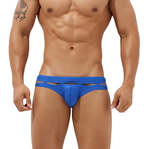 SUWBMHWE Mens Swim Briefs Sexy Pouch Bikini Swimsuit Swimwear with Zipper Sports Beach