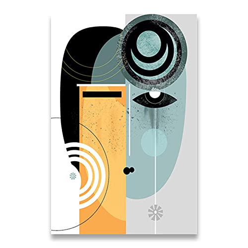 Impression sur toile d'art abstrait rétro aux finitions graphiques nettes