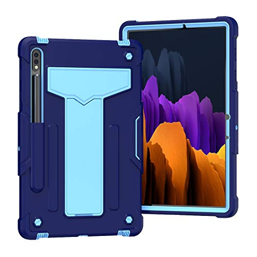 Tablet PC Taschen Hüllen Sleeves Fall Compatible with Galaxy Tab S7 11 2020, robuster stoßfester Fallschutzabdeckung mit dreischichtigem Kick-Dreischicht-Hybrid-Ganzkörper-Hülle Compatible with Samsun