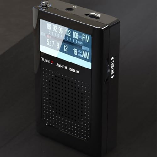 Mini radio ligera de plástico de 2 bandas FM AM con batería recargable integrada 4