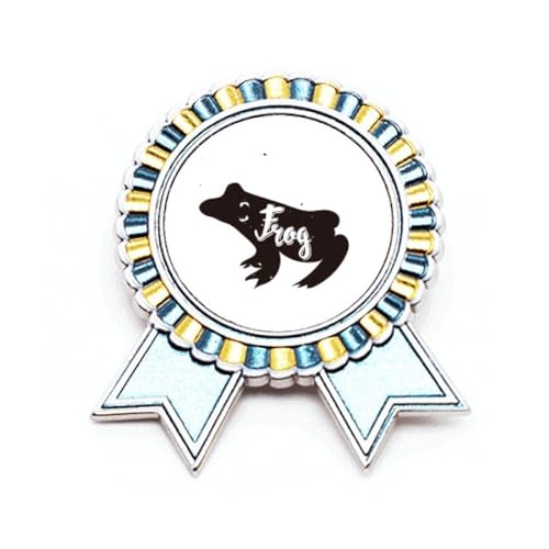 Broche grenouille métal noir et blanc taille M pour fixer écharpe
