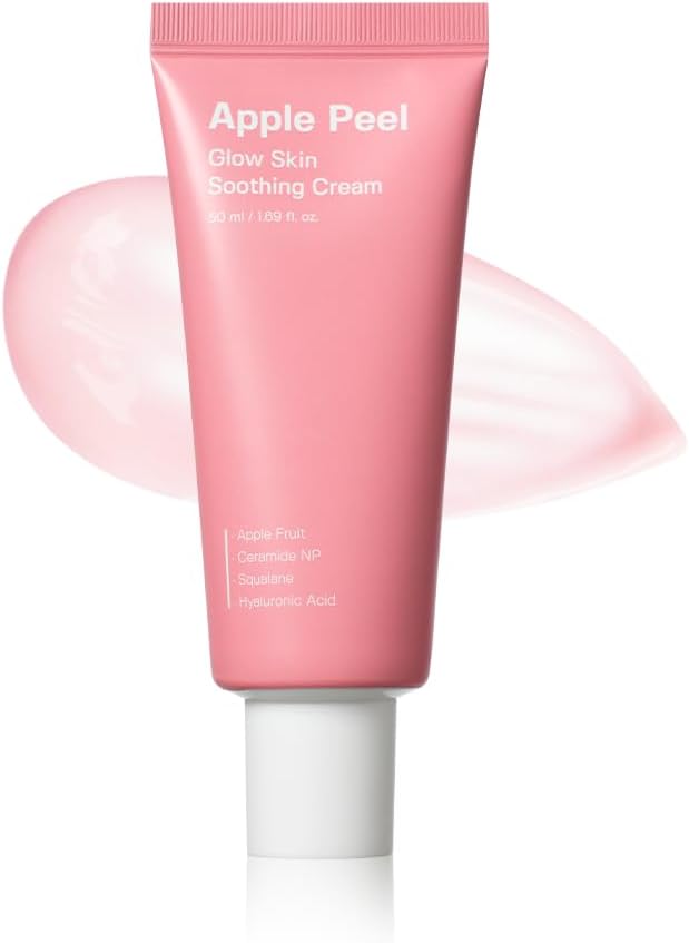 Apple Peel Glow Skin Soothing Cream 50ml (Tube) - Moisturizing Facial Cream for All Skin Types - Face