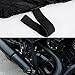 X AUTOHAUX Motorcycle Cover Street Bike Scooter Lightweight Half Cover Outdoor Waterproof Rain Dust Protector Black Size M for Kawasaki for Harley Davidson