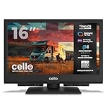 Cello CTRAV-16TZ Traveller 16" 12V Smart TV, Made in the UK – Tizen OS FreeSat, Bluetooth, Pitch Perfect Sound, Prime Video, Apple, BBC – Ideal for Campervans, HGVs & Boats
