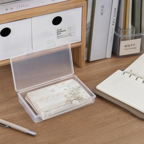 Image of 8-Pack Clear Plastic Boxes with Lids for Sewing Notions