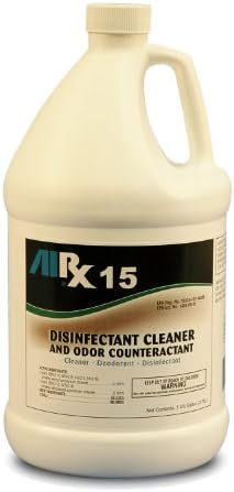 Airx RX 15 All Purpose Odor Concentrated Disinfectant Cleaner, 1 Gallon Bottle, Amber