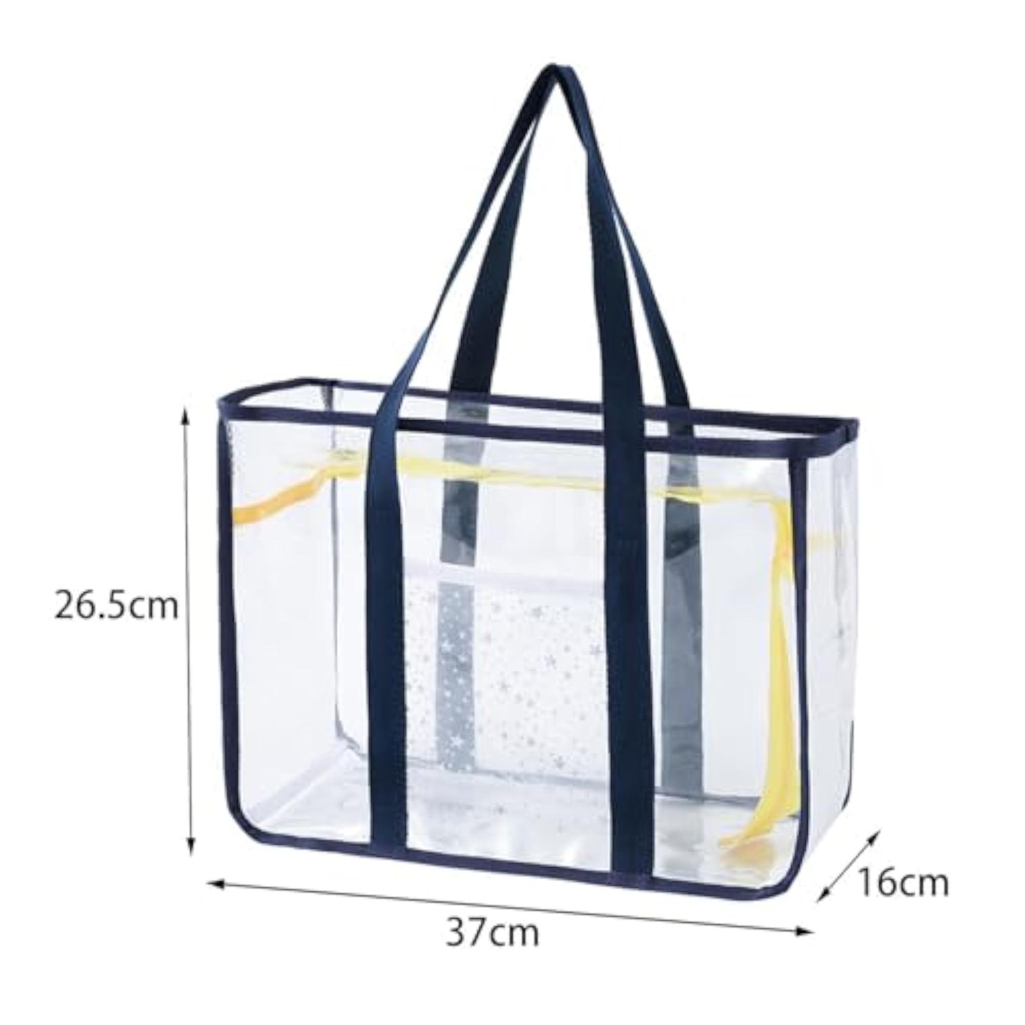 3pc Clear PVC Tote Bag Set for Gym & Beach